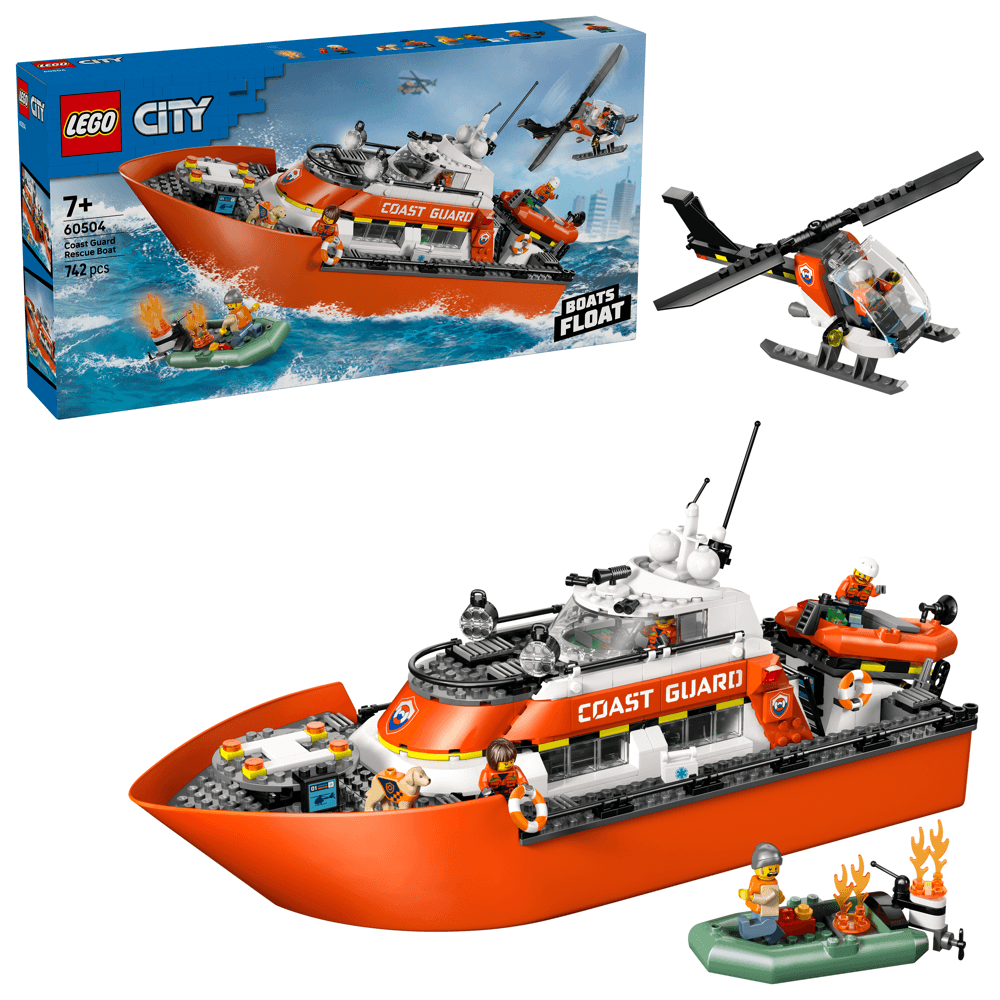 Lego City Coast Guard Rescue Boat and Helicopter Set